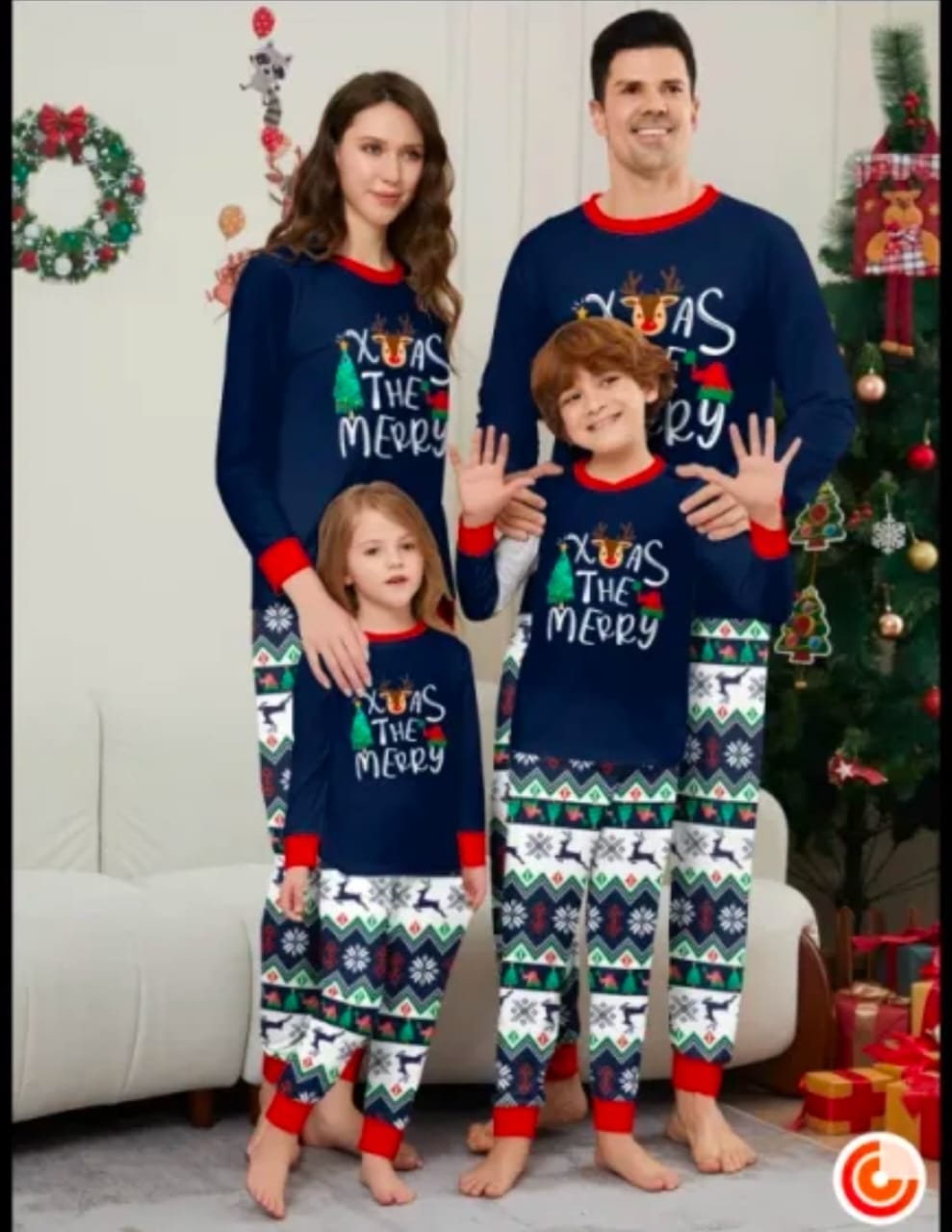Blue Xmas Pajamas