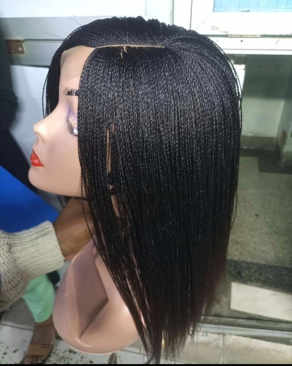 Black braided wig