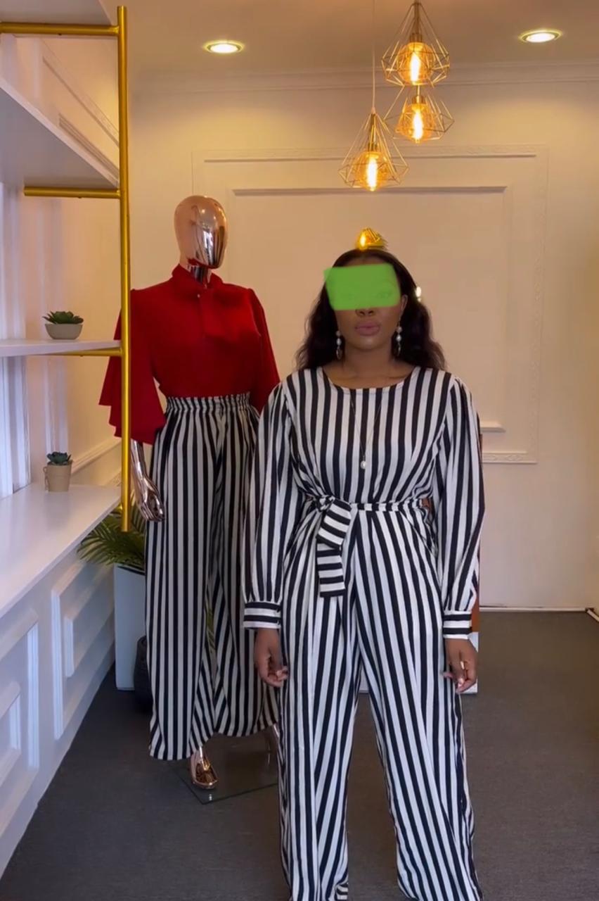 Striped Jump Suit