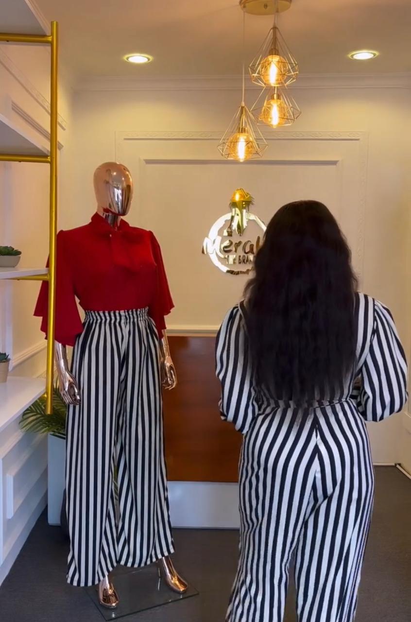 Striped Jump Suit