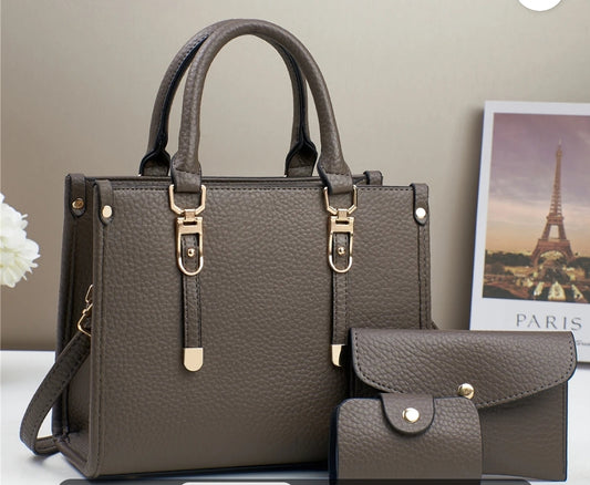 New luxury women bag set brand ladies fashion high quality PI leather bag